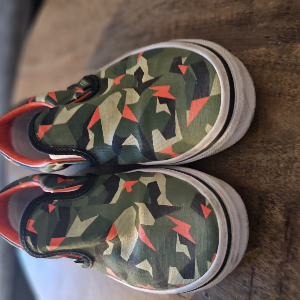 Vans Kids Sneakers - Green and Orange Camo